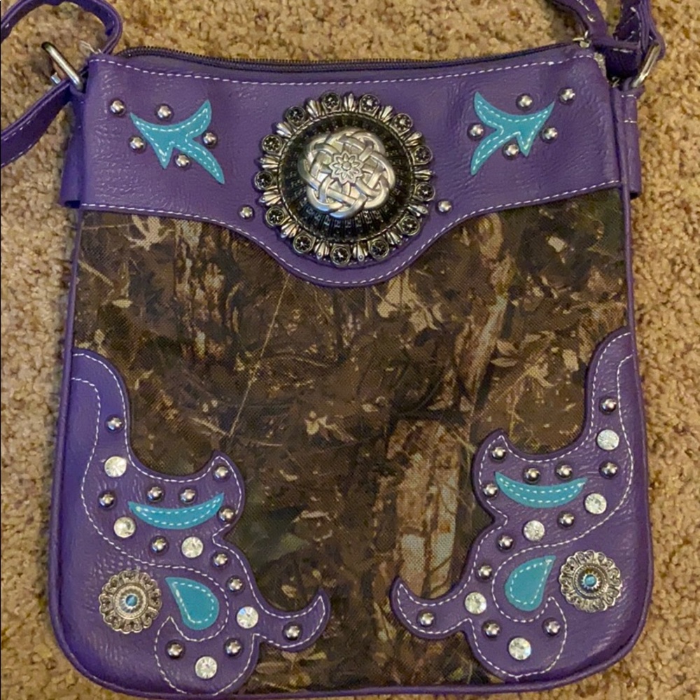 Western leather purse